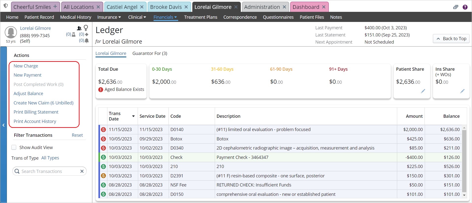 How to Work With the Patient Ledger Carestream Dental